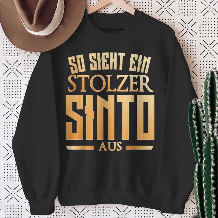 Sinto Sinti Origin So Sieht Ein Stolzer Sinto Aus Sweatshirt Geschenke für alte Frauen