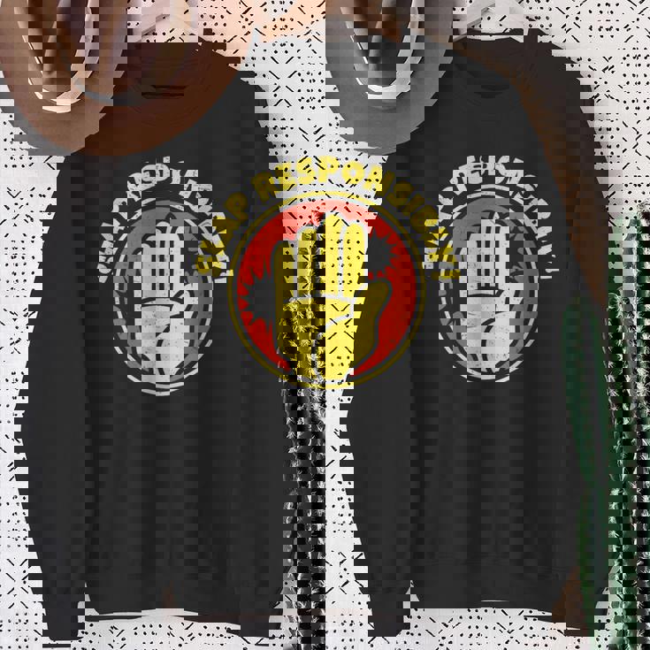 Slap Responsablemente Para El Campeón De Slapboxing Atleta De Boxeo Slap Camisa de entrenamiento Regalos para ancianas