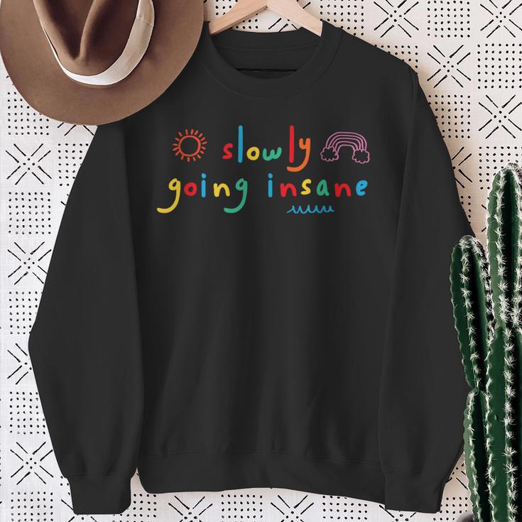 Slow Crazy Kidcore Clowncore Aesthetic Sweatshirt Geschenke für alte Frauen