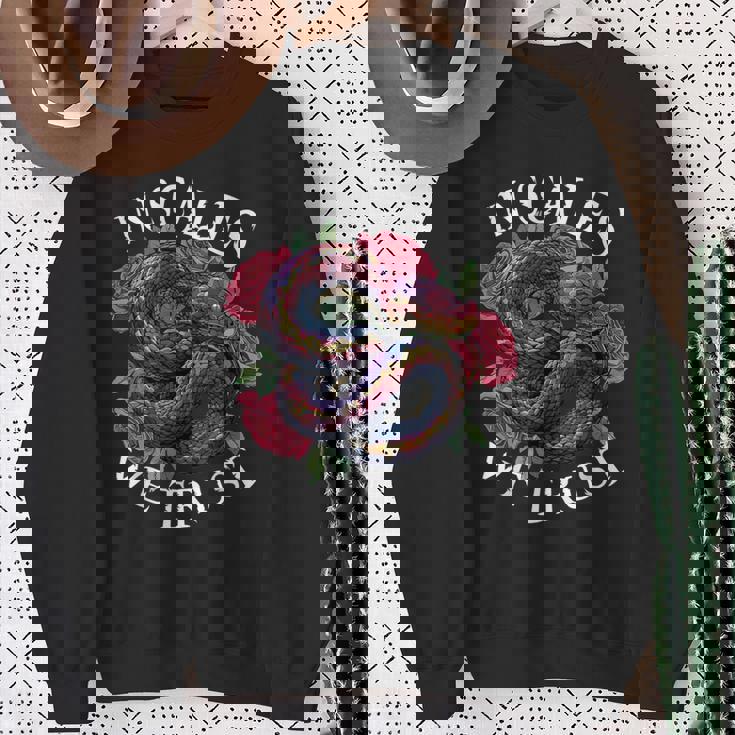 Snake Owner In Scales We Trust Reptile Lover For Pet Snake Sweatshirt Gifts for Old Women