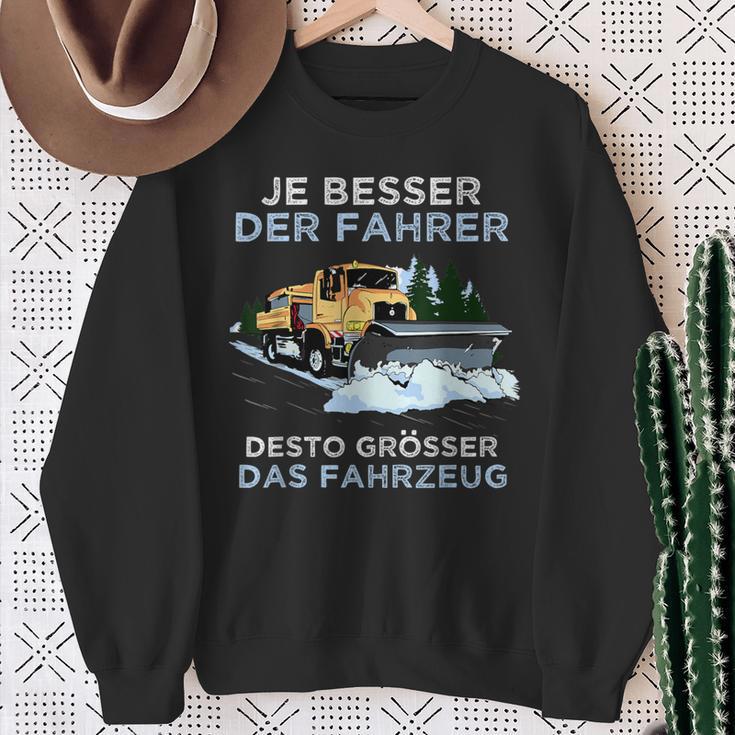 Snow Plough Saying Winter Service Snow Clearing Device Snow Plough Sweatshirt Geschenke für alte Frauen