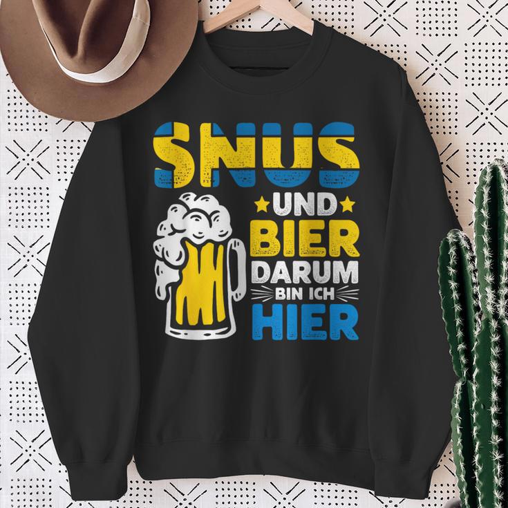 Snus Darum Bin Ich Hier Swedish Chewing Tobacco Sweatshirt Geschenke für alte Frauen