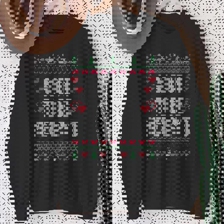 Soon To Be Merry'd Engaged Couples Matching Ugly Christmas Sweatshirt Gifts for Old Women