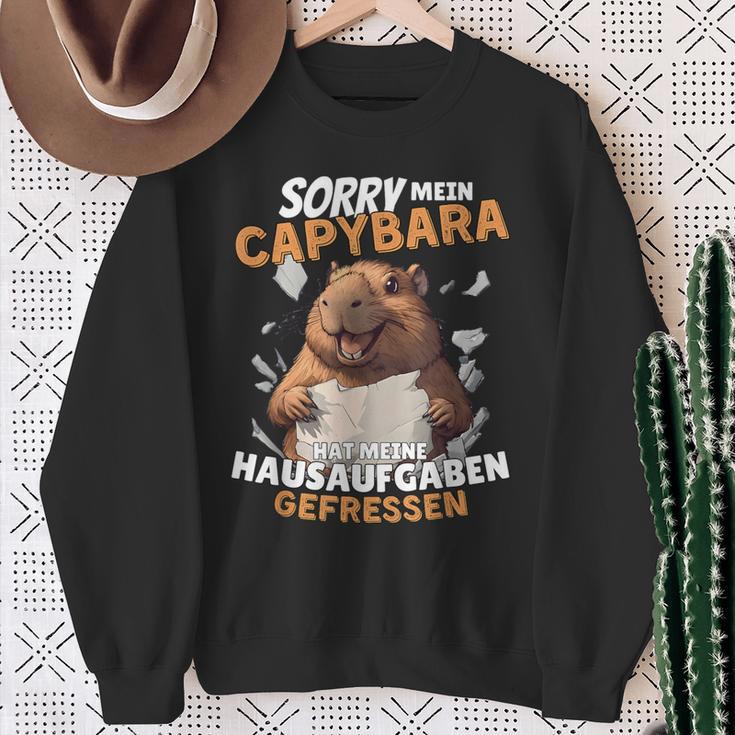 Sorry Mein Capybara Hat Meine Hausaufgaben Gefressen Sweatshirt Geschenke für alte Frauen