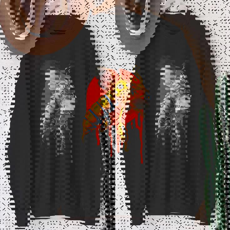 Steampunk Mech Bee Sweatshirt Gifts for Old Women
