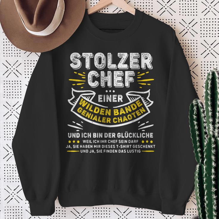 Stolzer Chef Einer Genialen Chaos Gang Saying Sweatshirt Geschenke für alte Frauen