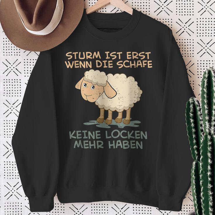 Storm Ist Erst Wenn Die Sheep Keine Locken Mehr Haben Sheep Sweatshirt Geschenke für alte Frauen