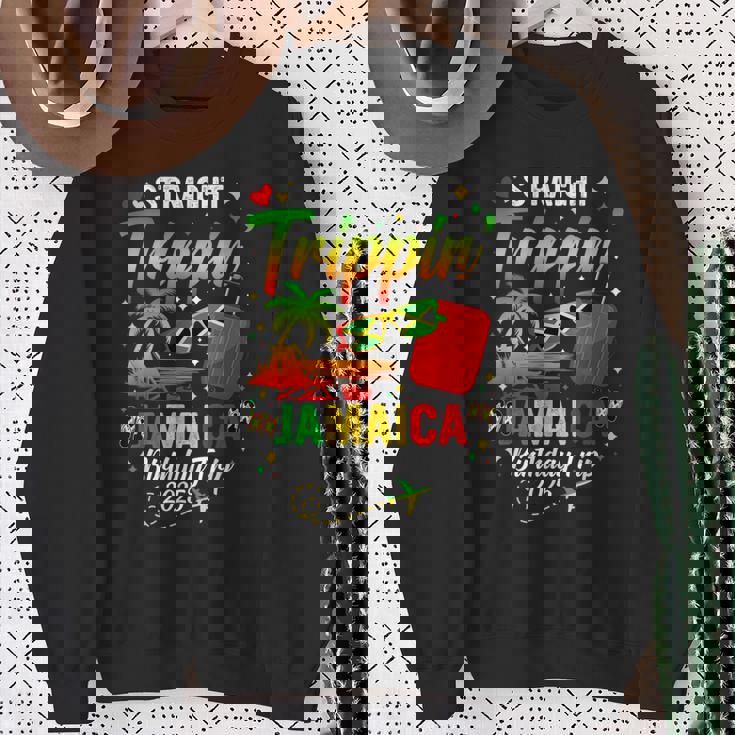 Straight Trippin' Jamaica Vacation 2025 Birthday Family Trip Sweatshirt Gifts for Old Women