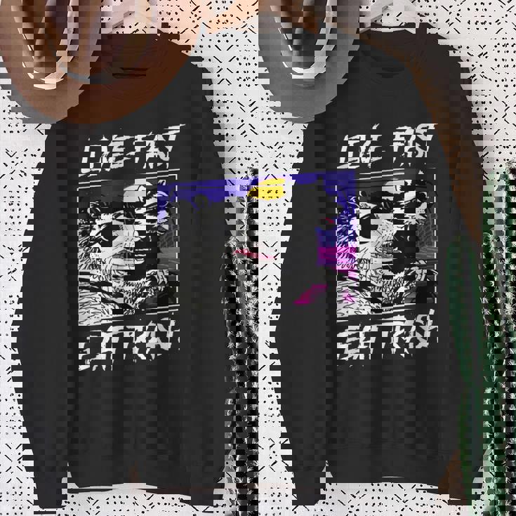 Street Cats & Trash Pandas Sweatshirt - Fun Cotton Blend for Adults Gifts for Old Women