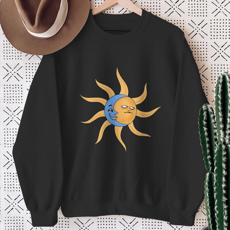 Sun And Moon Couple Top Fashion Sweatshirt Geschenke für alte Frauen