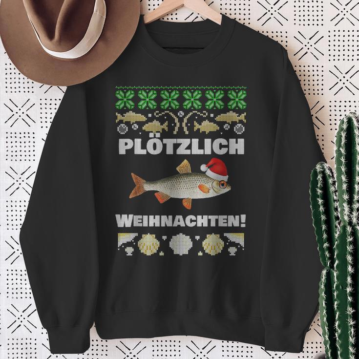 Suötzlich Christmas Fishing Plötz Red Eye Fish Sweatshirt Geschenke für alte Frauen