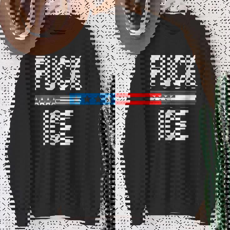 Support Immigrants Fuck Ice Sweatshirt Gifts for Old Women
