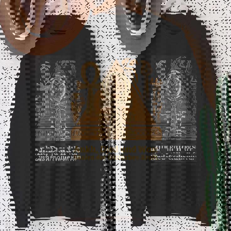 Symboles Égyptiens Antiques Ankh Djed Was Sweater e Cadeaux pour les femmes âgées