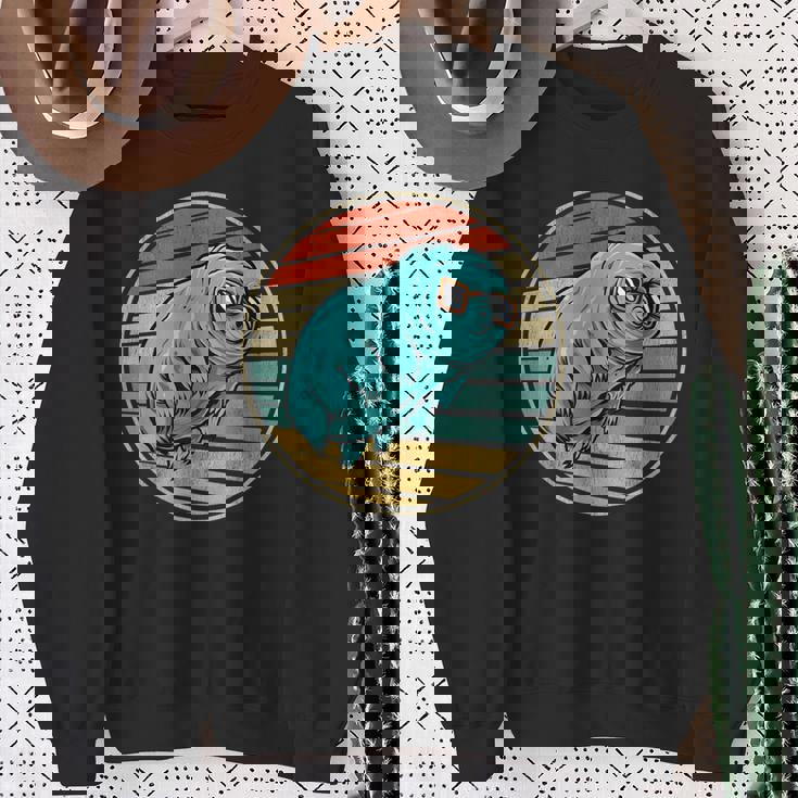 Tardigrade Water Bear Vintage 70S 80S Microbiology Science Sweatshirt Gifts for Old Women
