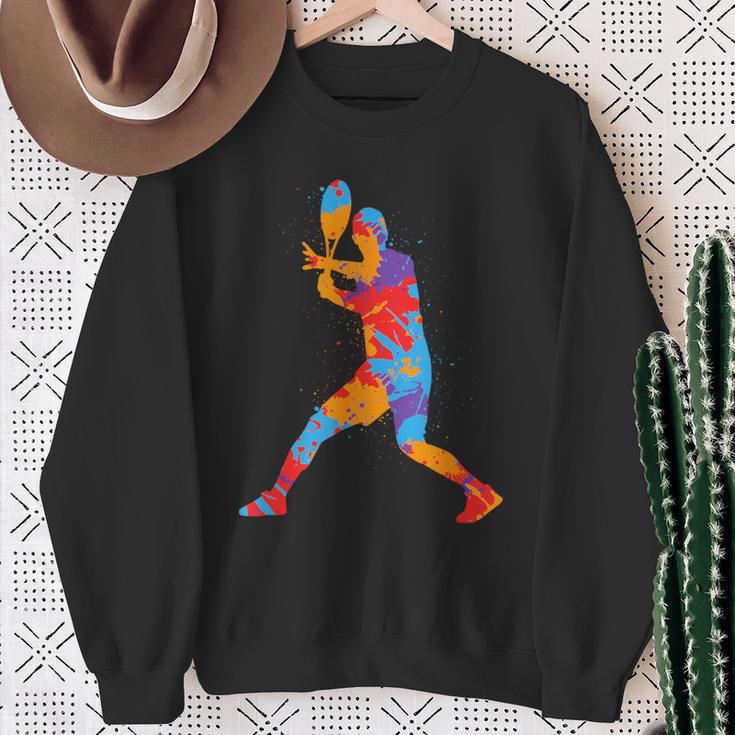 Tennis Player Colourful Children's Tennis Player Boys' Sweatshirt Geschenke für alte Frauen