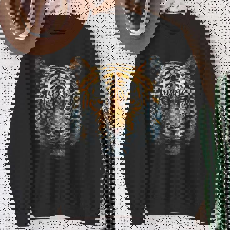 Tigre Animal Arte Diseño Tigre Camisa de entrenamiento Regalos para ancianas