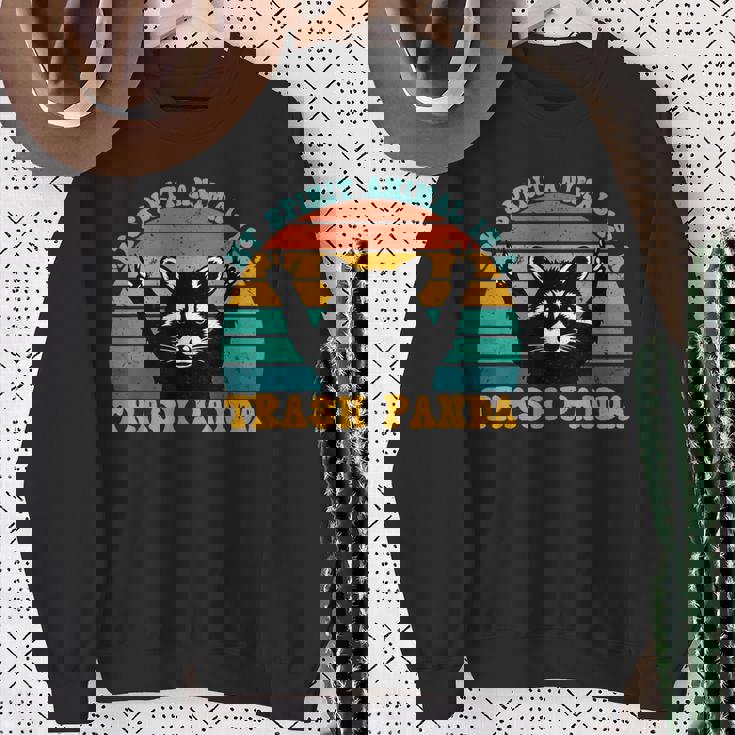 Trash Panda Raccoon Sweatshirt - Fun Animal Lover Gift Gifts for Old Women