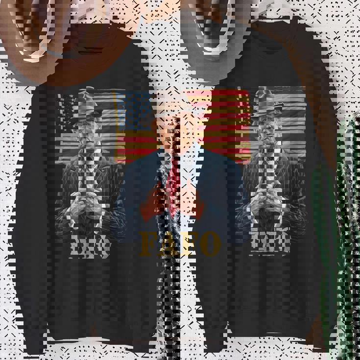 Trump Fafo F Around Find Out Us Flag Vintage Sweatshirt Gifts for Old Women