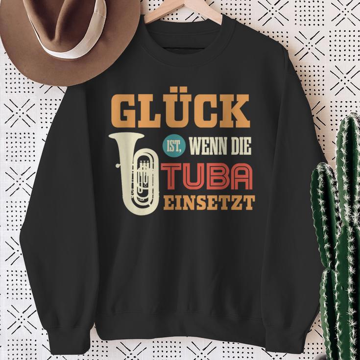 Tuba Glück Ist Wenn Die Tuba Einsatzt Sweatshirt Geschenke für alte Frauen