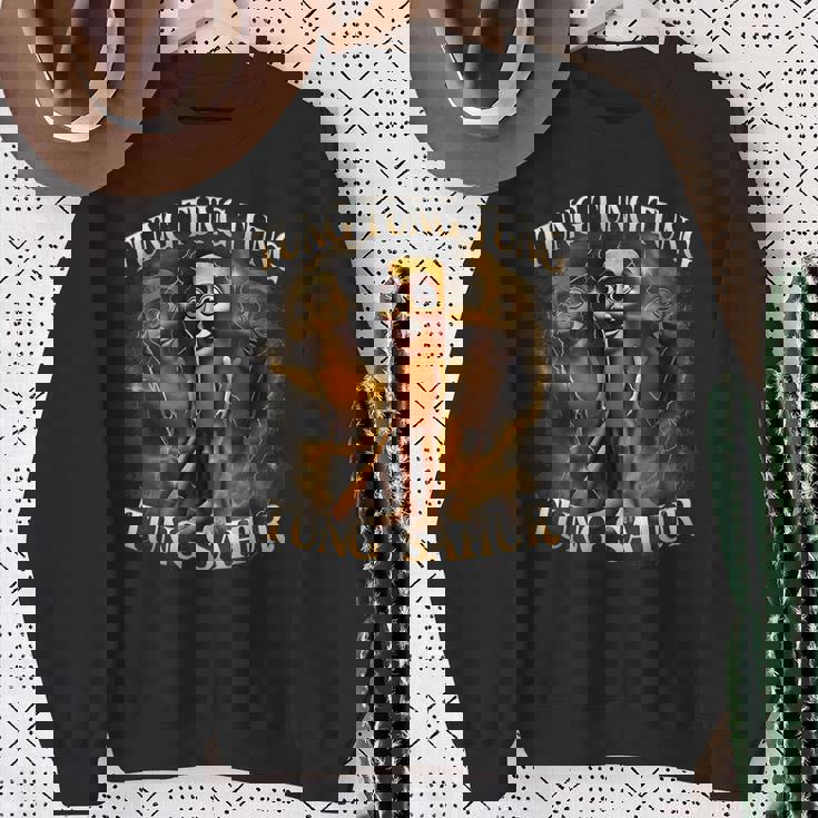 Tung Tung Tung Sahur Meme Brainrot Humor Gen Z Sweatshirt Gifts for Old Women