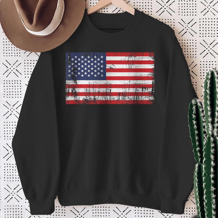 Usa Flag American Flag Us Football Fan Sweatshirt Geschenke für alte Frauen