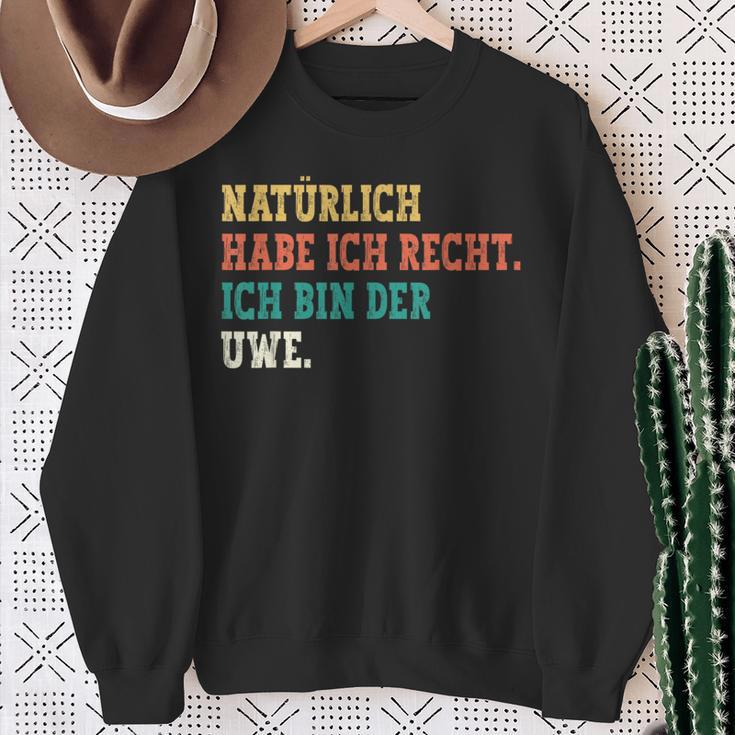 Uwe Saying First Name Name Uwe Sweatshirt Geschenke für alte Frauen