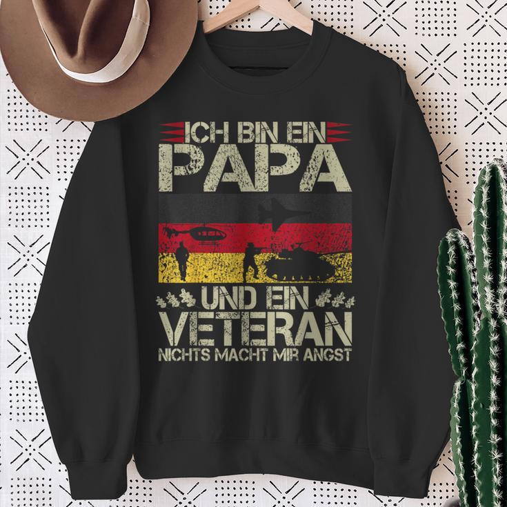 Veteran Father's Day Oak Leaves Soldier And Dad Sweatshirt Geschenke für alte Frauen