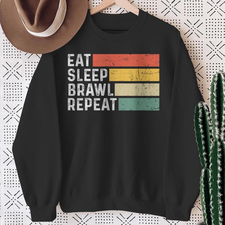 Video Gaming Game Retro Game Eat Sleep Brawl Repeat Sweatshirt Geschenke für alte Frauen