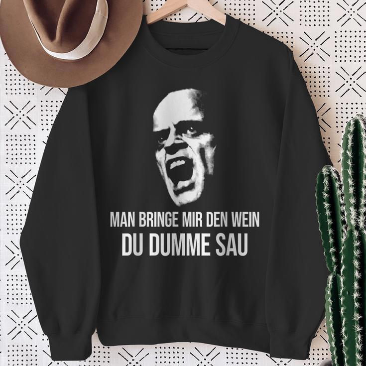 Vino Fun Man Bringe Mir Den Wein Du Dumme Sau X Choleriker Sweatshirt Geschenke für alte Frauen