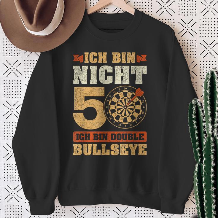 Vintage 50Th Birthday Dart Saying Double Bullseye Sweatshirt Geschenke für alte Frauen