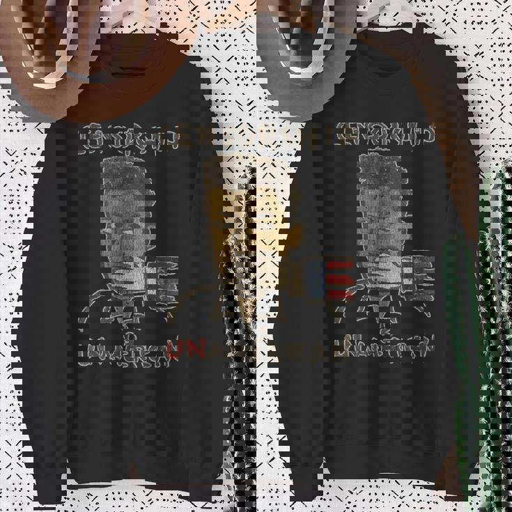 Vintage Censorship Is Un American 1990 Sweatshirt Gifts for Old Women