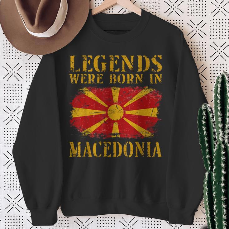 Vintage Macedonian Flag S Sweatshirt Geschenke für alte Frauen