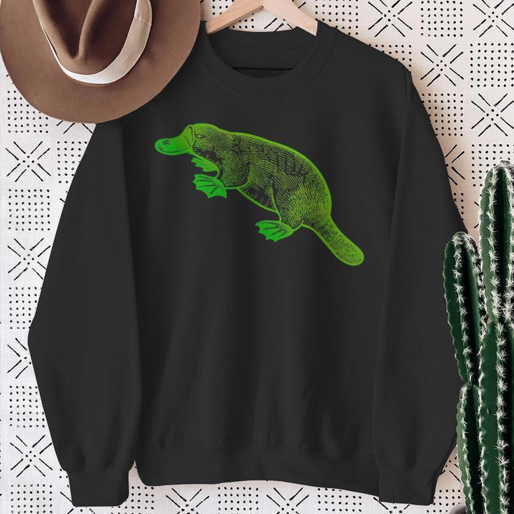 Vintage Platypus Sweatshirt Geschenke für alte Frauen