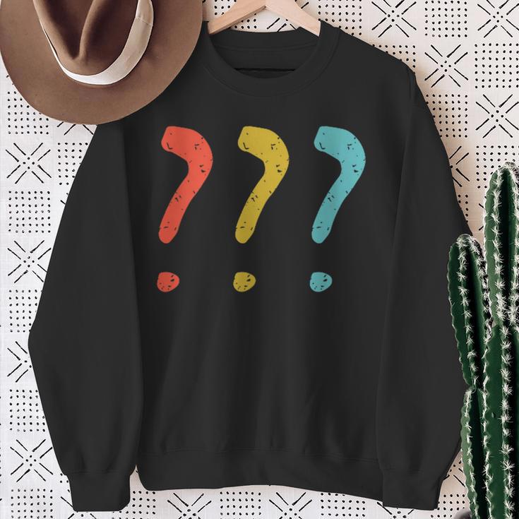 Vintage Question Mark Sweatshirt Geschenke für alte Frauen