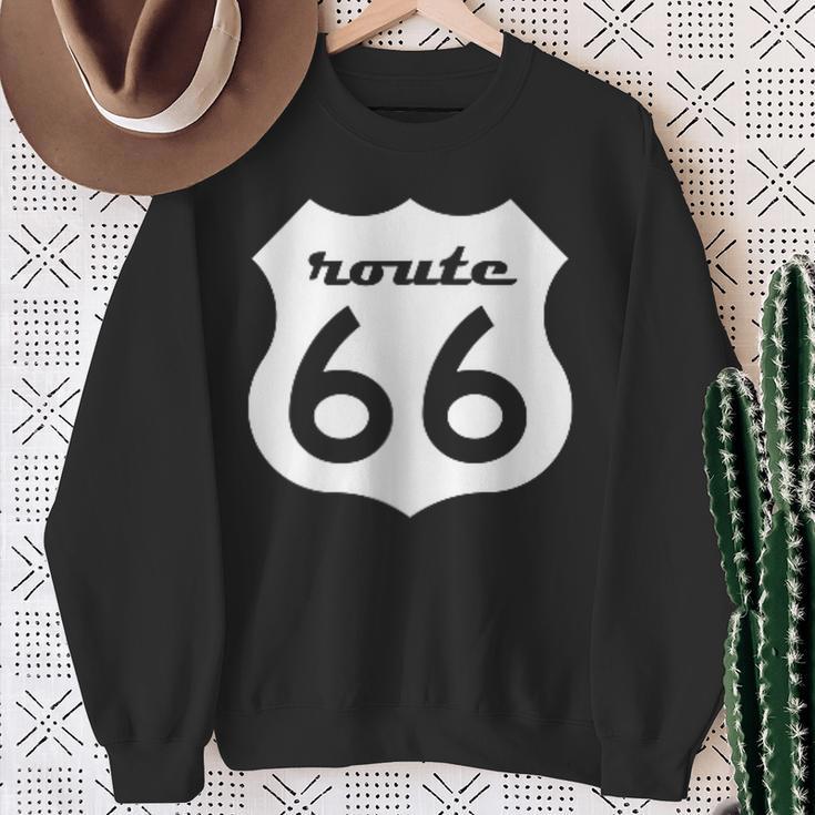 Vintage Retro Us American Highway Sign Interstate Road Sweatshirt Geschenke für alte Frauen