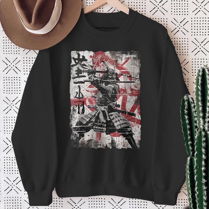 Vintage Samurai Mask Asia Japan Graffiti Tokyo Samurai Sweatshirt Geschenke für alte Frauen