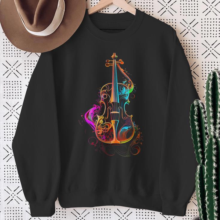 Violin Colourfuliolin Foriolinists Sweatshirt Geschenke für alte Frauen