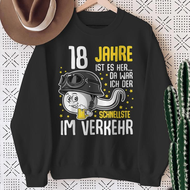 Vor 18 Jahren Der Fastest In Traffic 18Th Birthday Man Sweatshirt Geschenke für alte Frauen