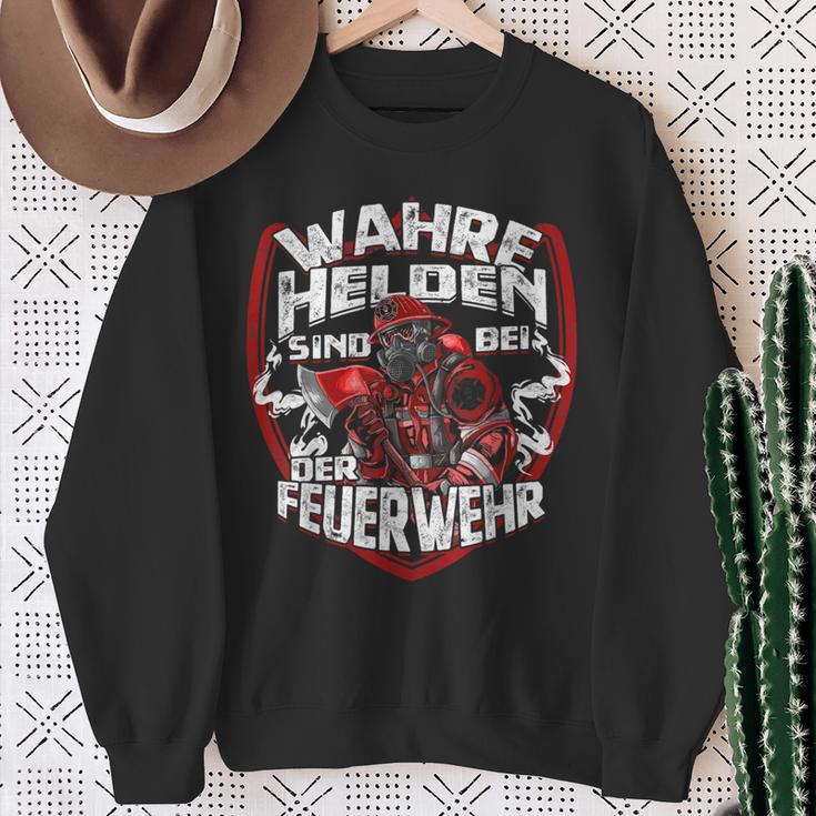 Wahre Helden Sind Bei Der Feuerwehrmann Sweatshirt Geschenke für alte Frauen