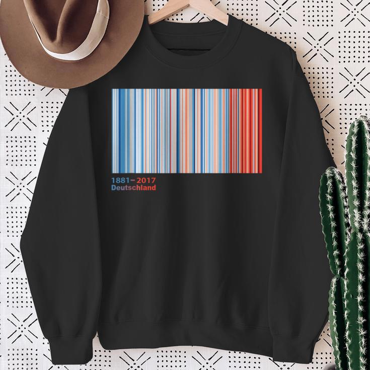 Warmth Stripes Germany Annual Temperatures Sweatshirt Geschenke für alte Frauen