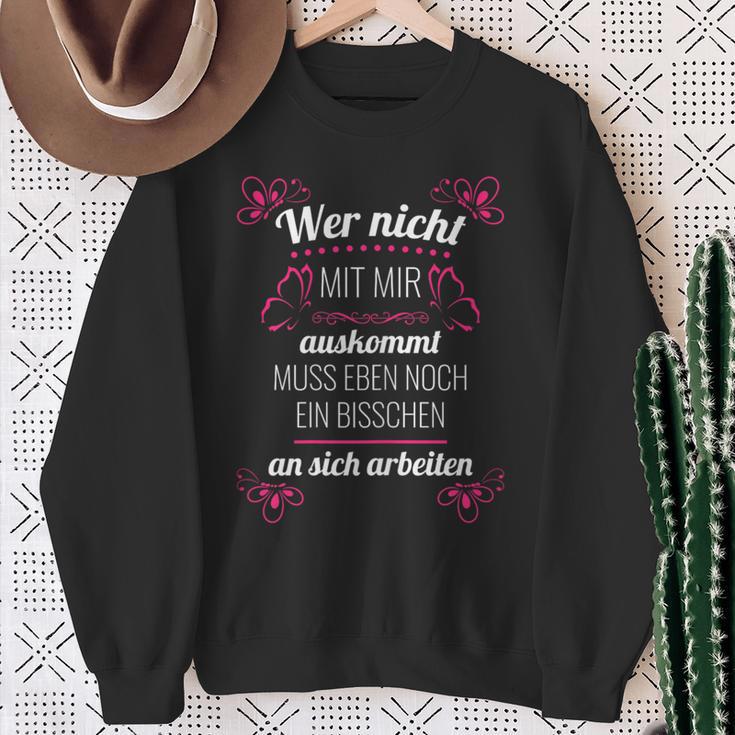 Wer Nicht Mit Mir Auskommen Sweatshirt Geschenke für alte Frauen