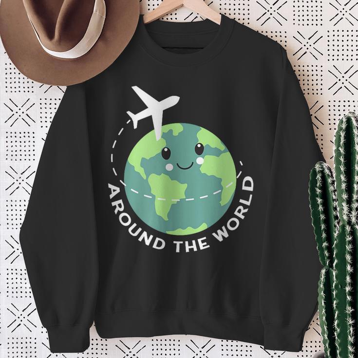 World Travel Around The World Trip Holidays Sweatshirt Geschenke für alte Frauen