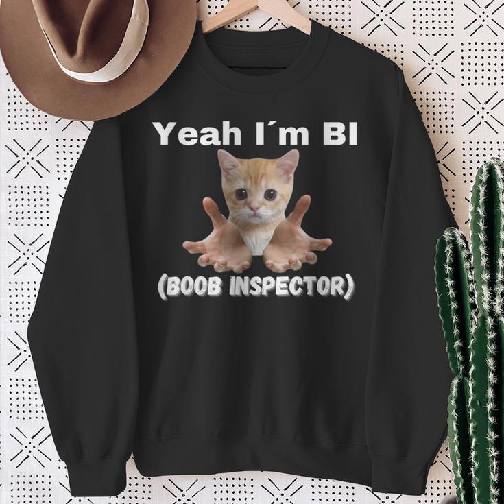 Yeah I'm Bi Boob Inspector Sweatshirt Geschenke für alte Frauen