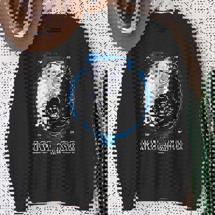 Ying Yang En Bon Il Y A Un Mauvais Carlin Sweater e Cadeaux pour les femmes âgées