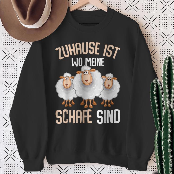 Zuhause Ist Wo Meine Sheep Home Is Where My Sheep Sweatshirt Geschenke für alte Frauen