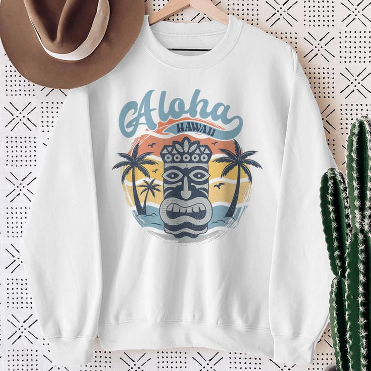 Aloha Hawaii Retro Sunset Tiki Hawaii Beachintage Sweatshirt Geschenke für alte Frauen