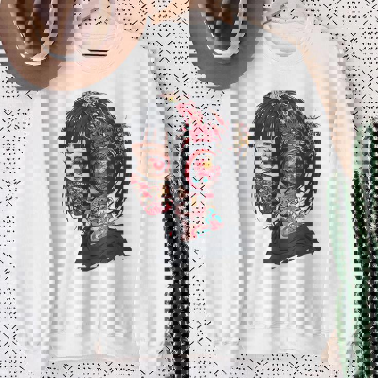 Anime Manga Gráfico Ojos Rojos Arte Anime Camisa de entrenamiento Regalos para ancianas