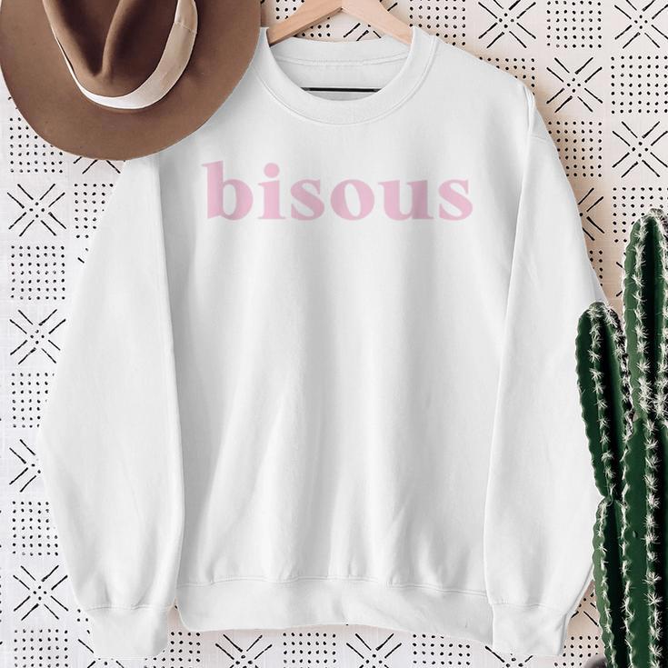 Bisous Kisses Graphic Blue S Sweatshirt Geschenke für alte Frauen