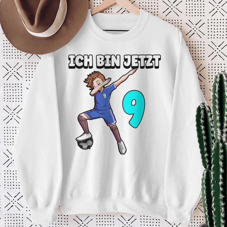 Children's Ich Bin Jetzt 9 Football Boy Dabbing 9Th Birthday Sweatshirt Geschenke für alte Frauen