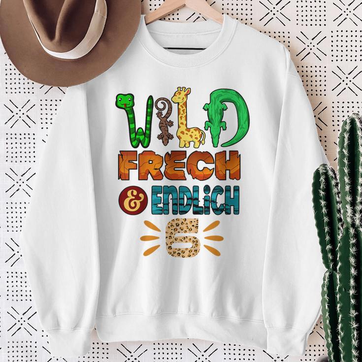 Children's Wild Cheeky And Finally 6 Years Birthday Sweatshirt Geschenke für alte Frauen